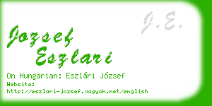 jozsef eszlari business card